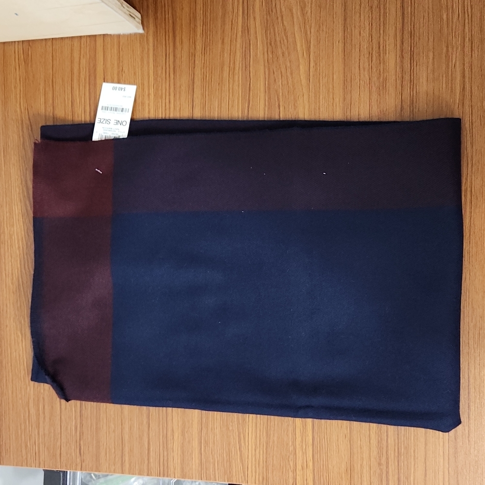 Men's Alfani Navy Burgundy Scarf